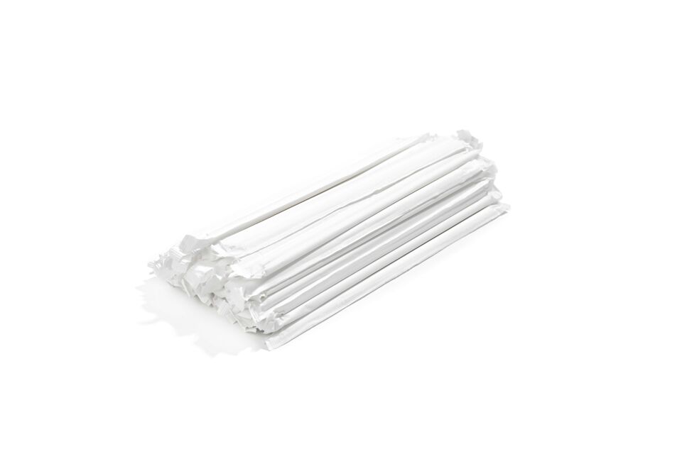 Kağıt Pipet Siyah Sargılı 6x197mm 3200 Adet