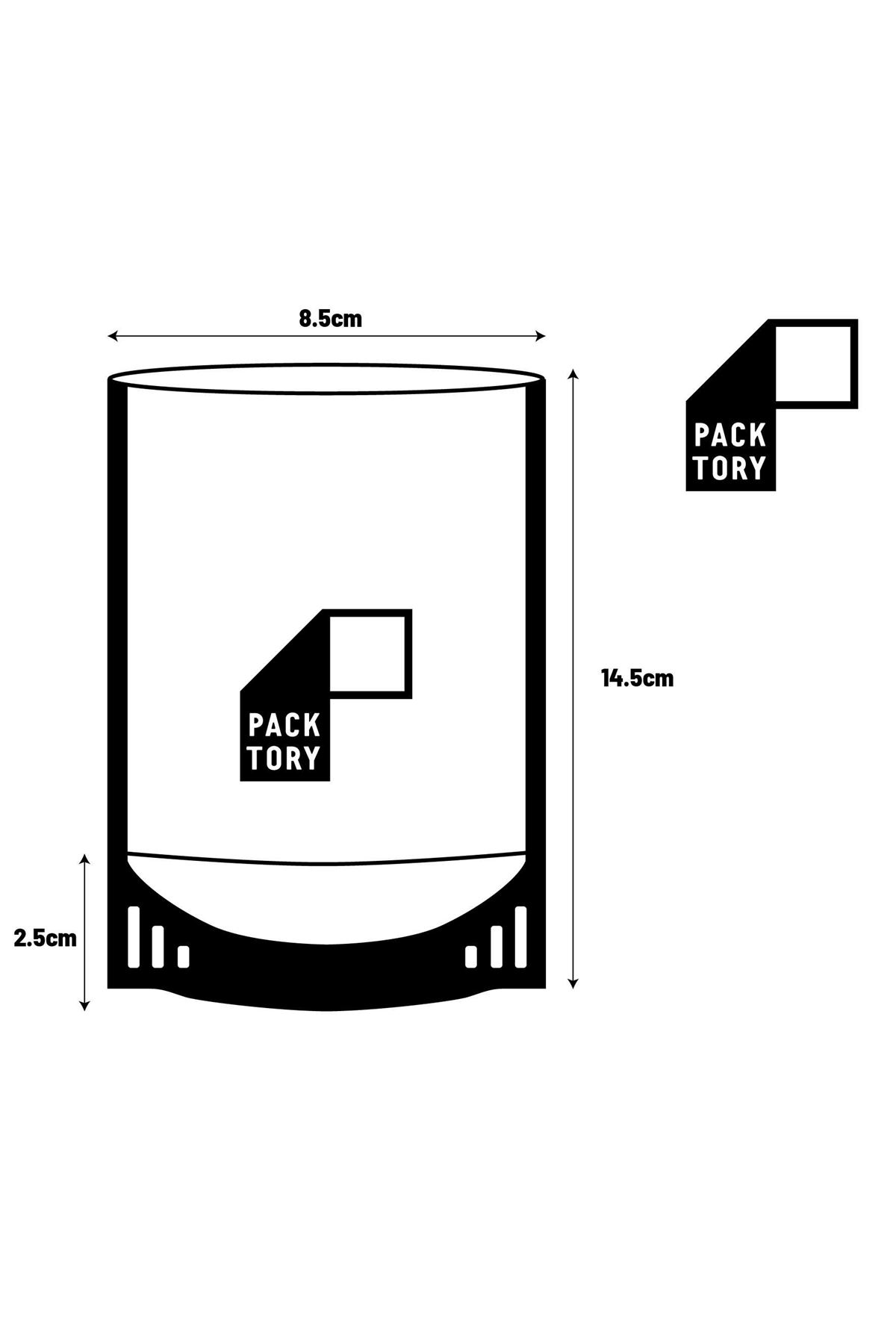 Packtory 8,5 x 14,5 + 2,5 Cm Beyaz Kraft Alüminyum Kilitli Doypack Ambalaj  50 Gr. 250 Adet 