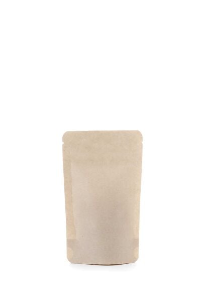 Kraft Alüminyum Kilitli Doypack Ambalaj 11x18,5+3,5 cm-100 gr.