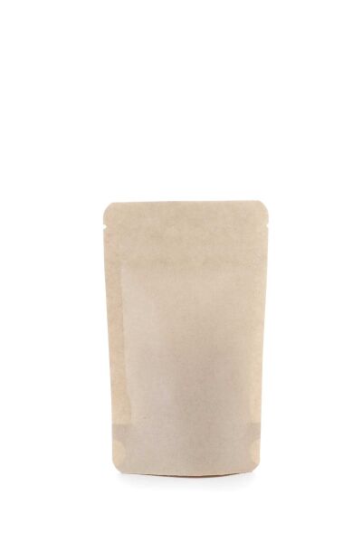 Kraft Alüminyum Kilitli Doypack Ambalaj 13x22,5+3,5 cm-250 gr.