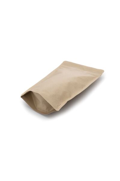 Kraft Alüminyum Kilitli Doypack Ambalaj 13x22,5+3,5 cm-250 gr.