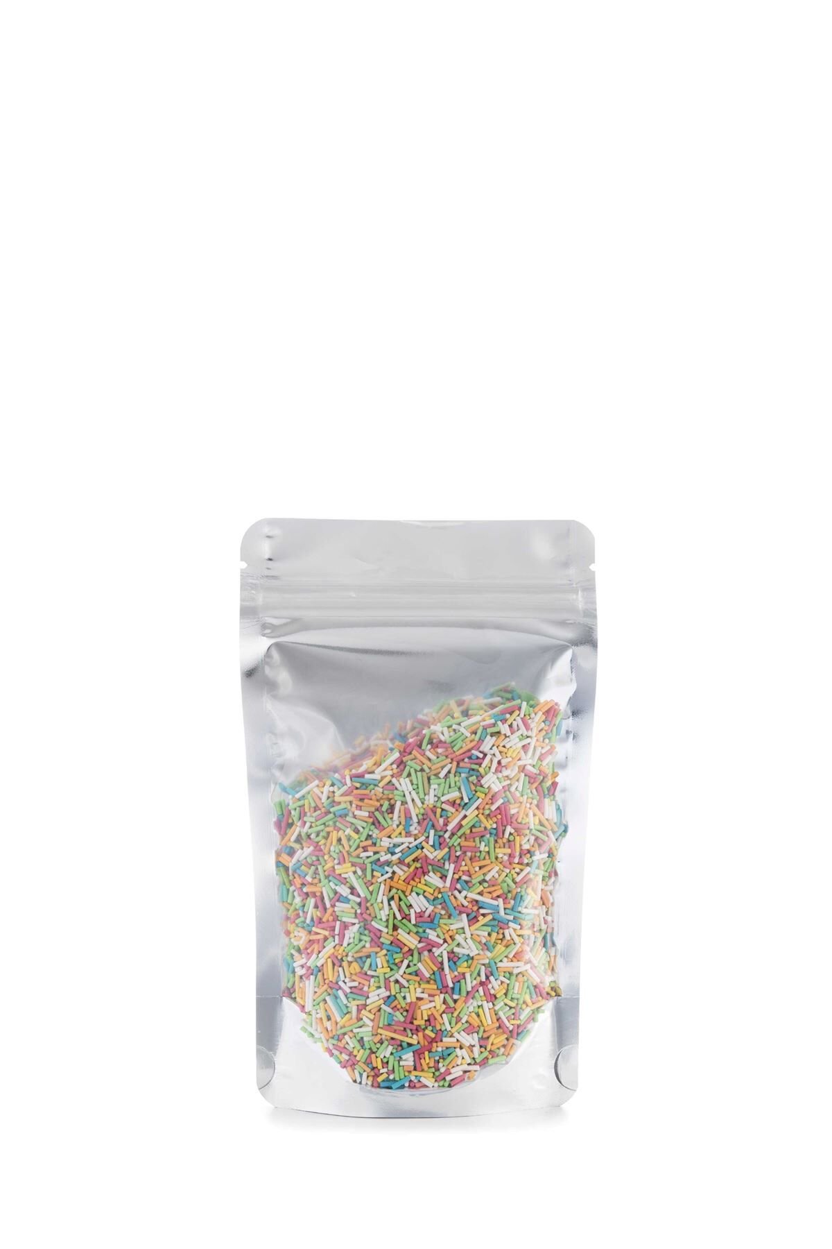 Ön Şeffaf Arka Metalize Kilitli Doypack Ambalaj 11x18,5+3,5 cm-100 gr.