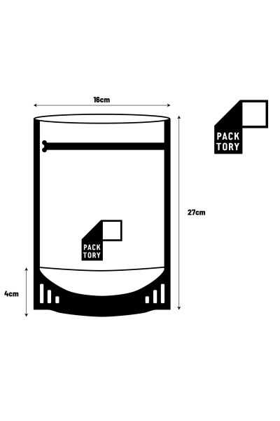 Kraft Alüminyum Önden Kilitli Doypack Ambalaj 16x27+4 cm-500 gr.