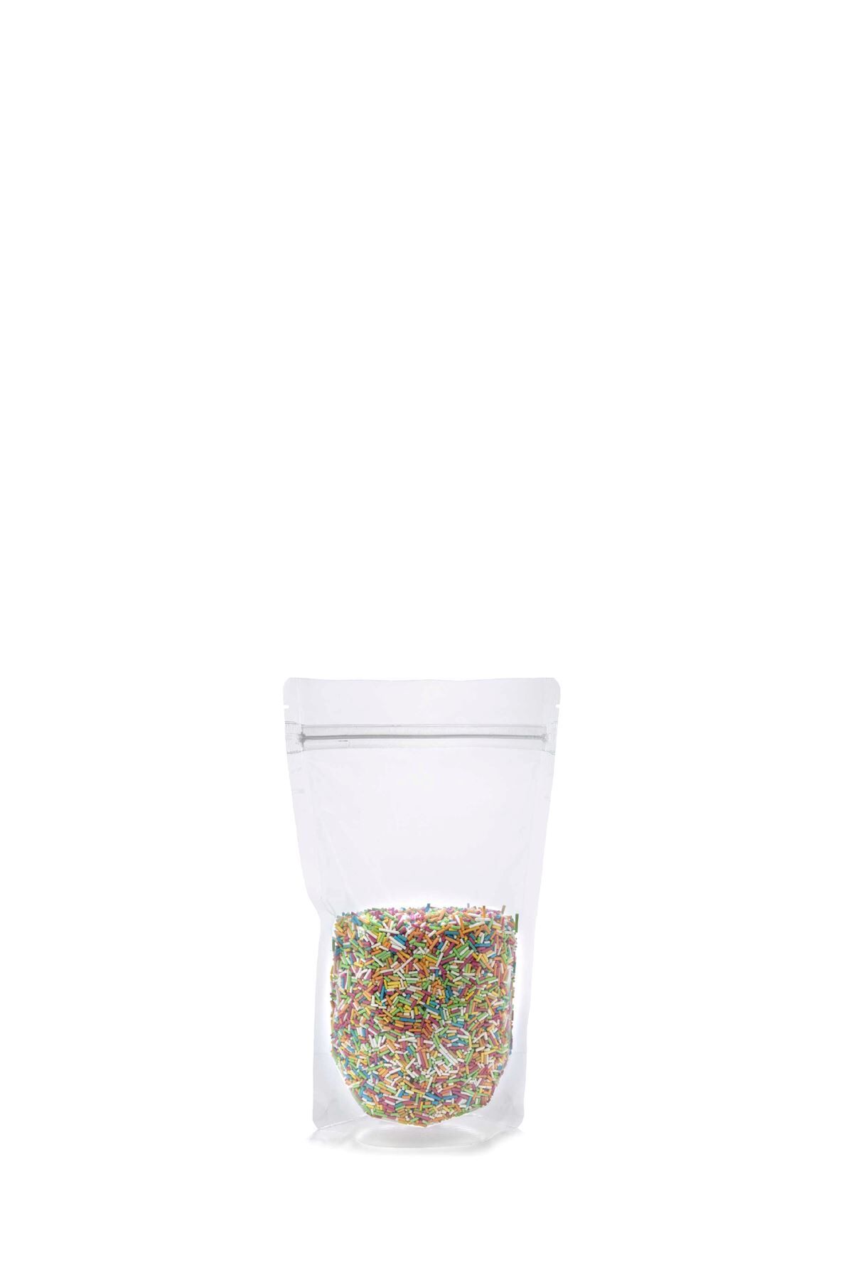 Şeffaf Kilitli Doypack Ambalaj 8,5x14,5+2,5 cm-50 gr.
