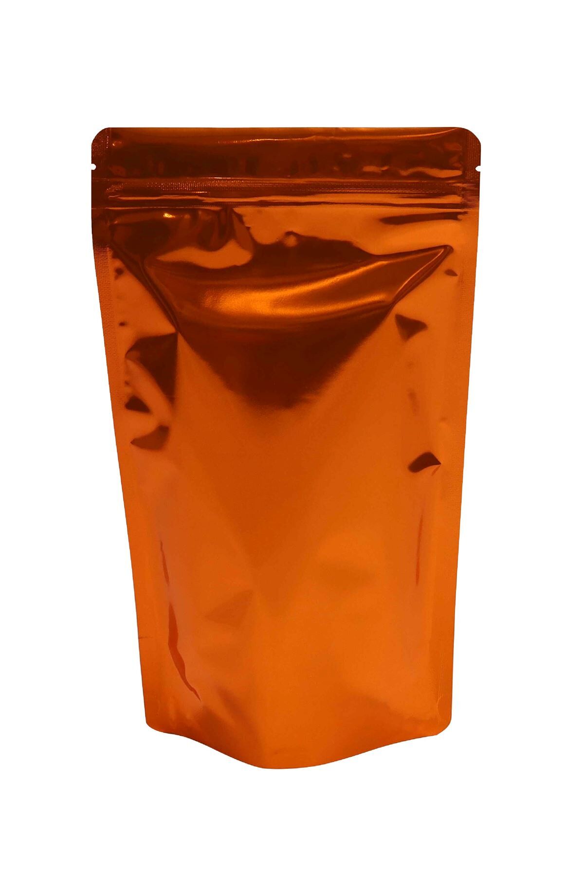 Turuncu Metalize Kilitli Doypack Ambalaj 16x27+4 cm-500 gr