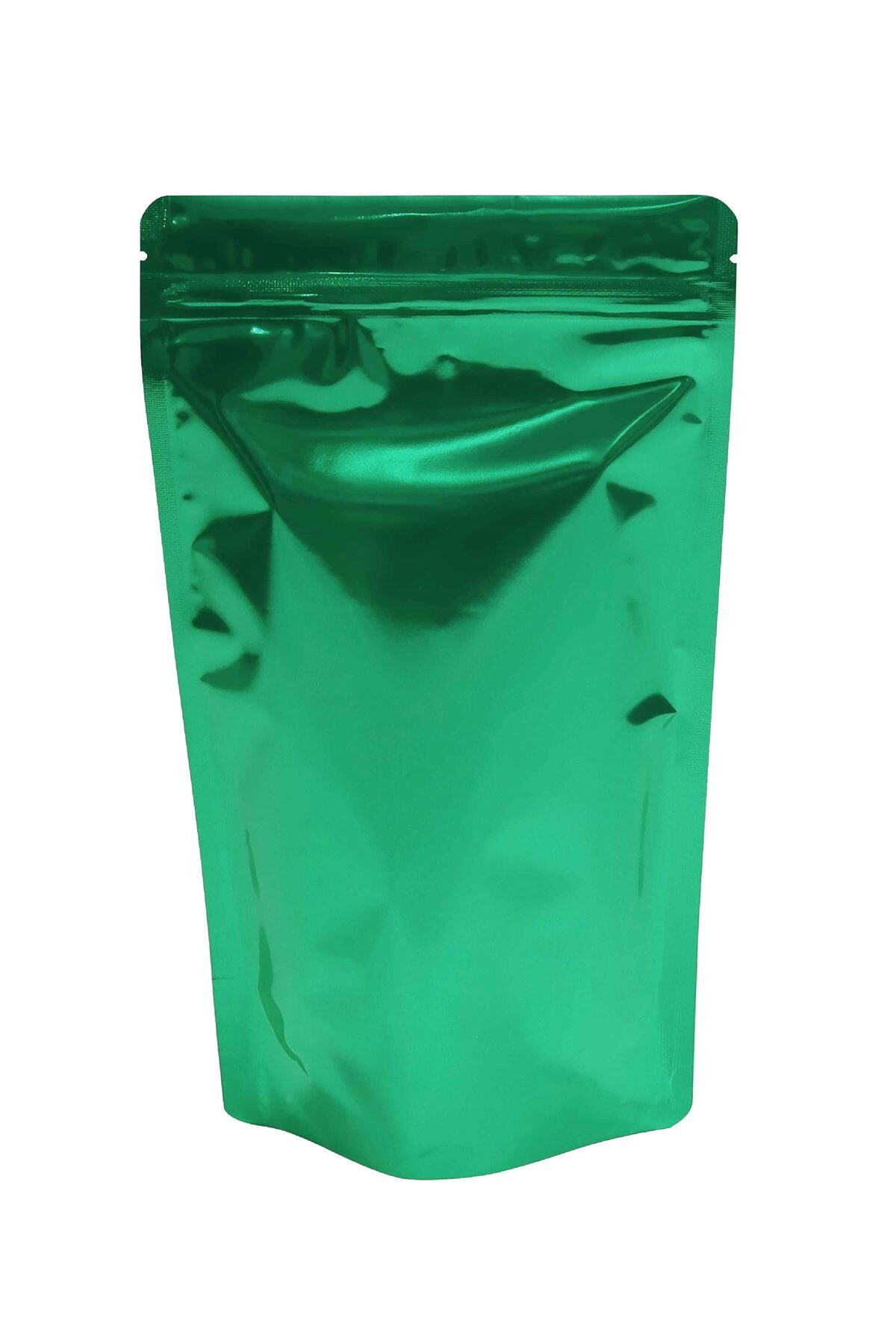 Yeşil Metalize Kilitli Doypack Ambalaj 16x27+4 cm-500 gr.