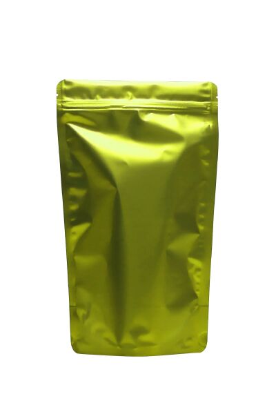 Mat Sarı Metalize Kilitli Doypack Ambalaj 16x27+4 cm-500 gr.