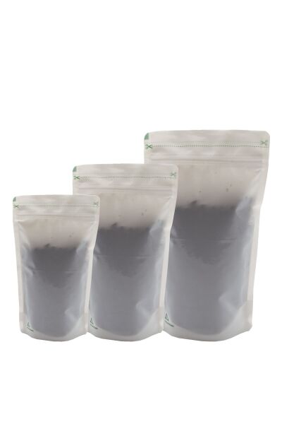 Geri Dönüştürülebilir Beyaz Doypack 13x22,5+3,5 cm-250 gr.