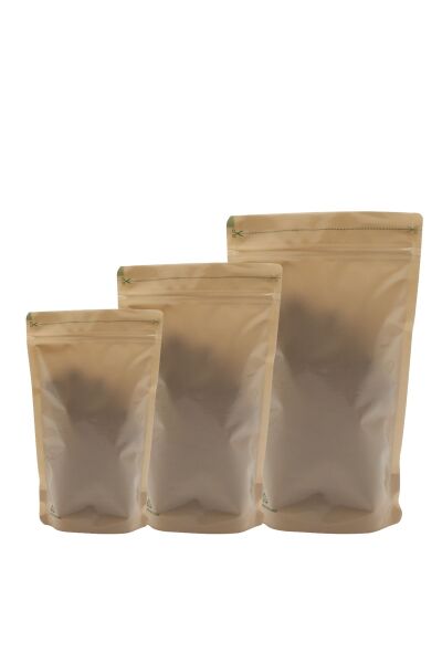 Geri Dönüştürülebilir Kahverengi Doypack 13x22,5+3,5 cm-250 gr.