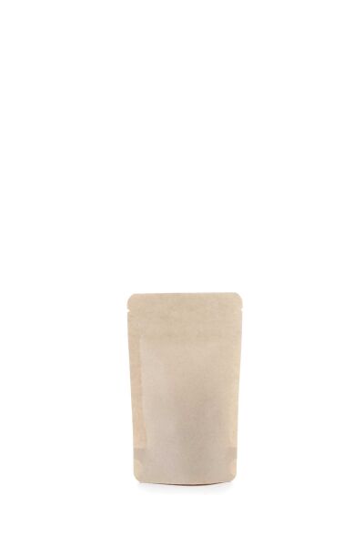 Kraft Alüminyum Kilitli Doypack Ambalaj 8,5x14,5+2,5 cm-50 gr.