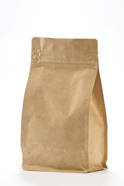 Flat Bottom Kraft Alüminyum Önden Kilitli Ambalaj  11,5x21,5+4 cm-250 gr.