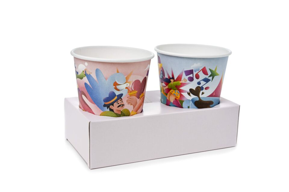 2'li Pembe Bardak Tutucu Pipet Delikli