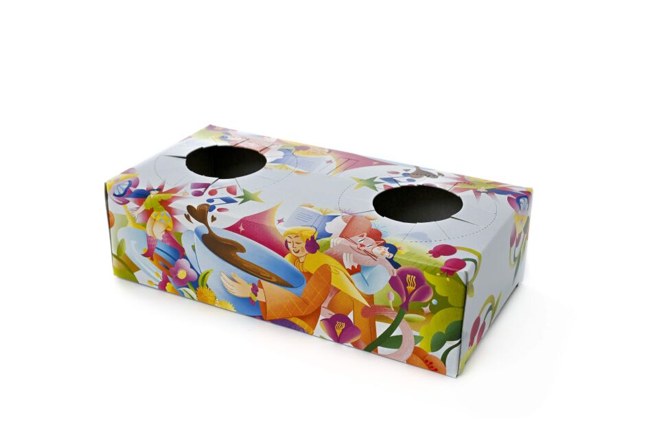 Özel Tasarım 2'li Renkli Bardak Tutucu Pipet Delikli