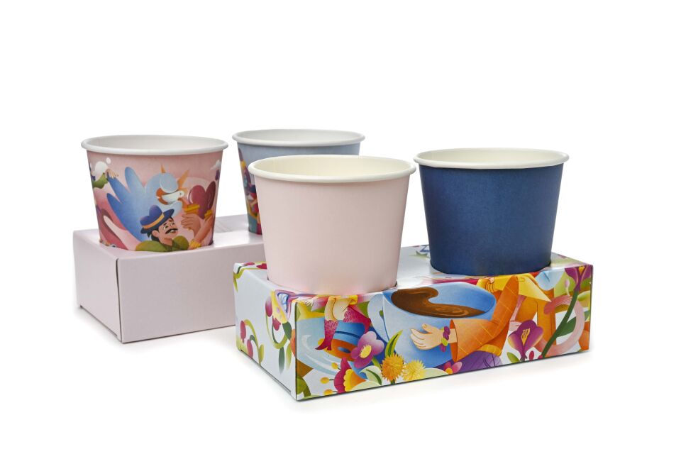 Özel Tasarım 2'li Renkli Bardak Tutucu Pipet Delikli