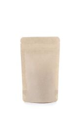 Kraft Aluminyum Önden Kilitli Doypack Ambalaj 16 x 27 + 4 cm - 500 gr. 250 Adet