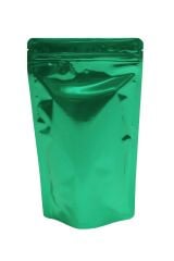 Yeşil Metalize Kilitli Doypack Ambalaj 16 X 27 + 4 cm - 500 gr. 1000 Adet