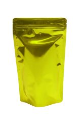 Sarı Metalize Kilitli Doypack Ambalaj 16 X 27 + 4 cm - 500 gr. 1000 Adet