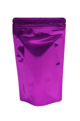 Pembe Metalize Kilitli Doypack Ambalaj 16 X 27 + 4 cm - 500 gr. 1000 Adet