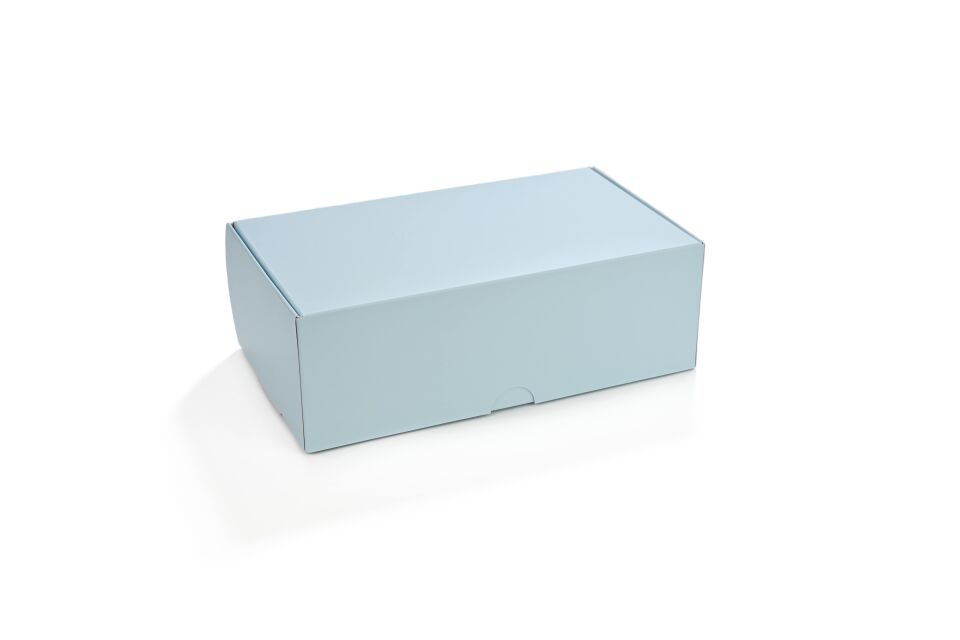 Kurabiye Kutusu Pembe-Mavi 21 x 12 cm 25 Adet