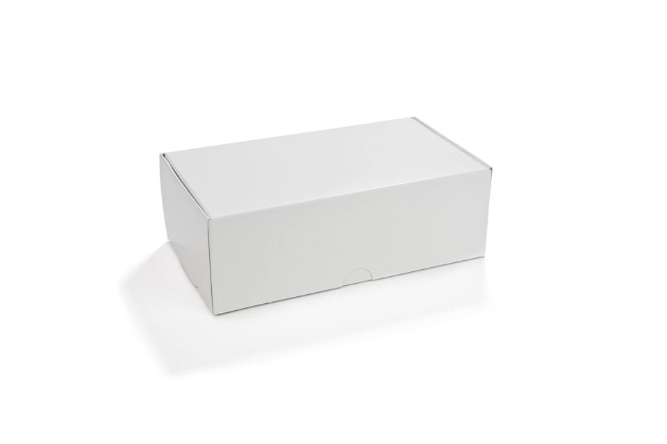 Kurabiye Kutusu Beyaz-Kraft 21 x 12 cm