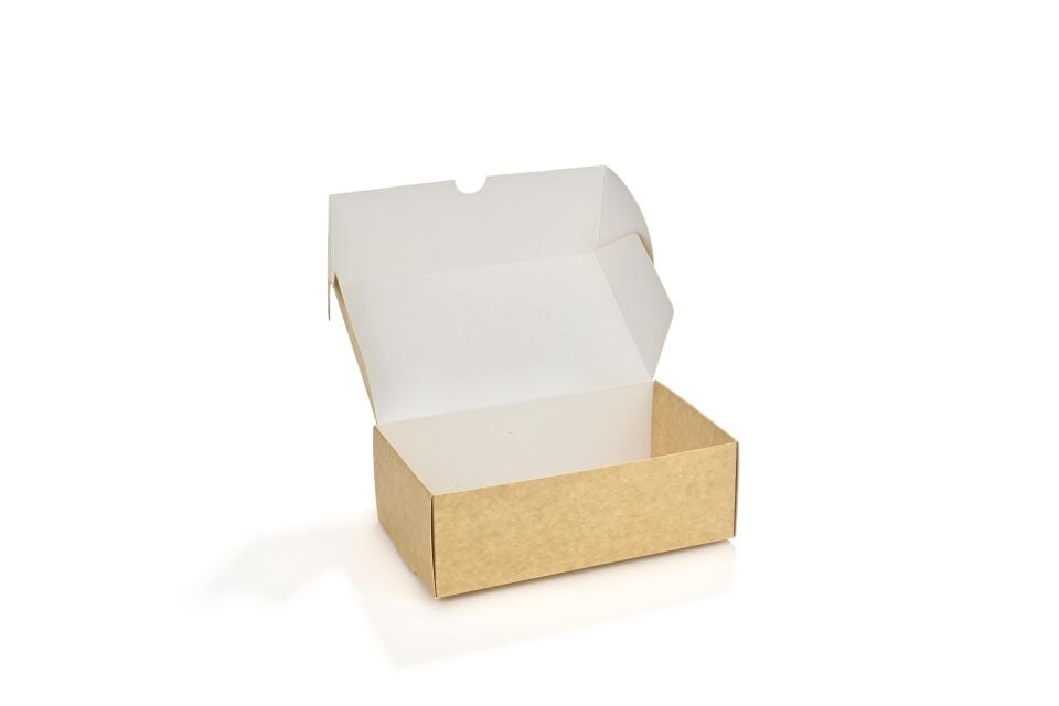 Kurabiye Kutusu Beyaz-Kraft 21 x 12 cm 25 Adet