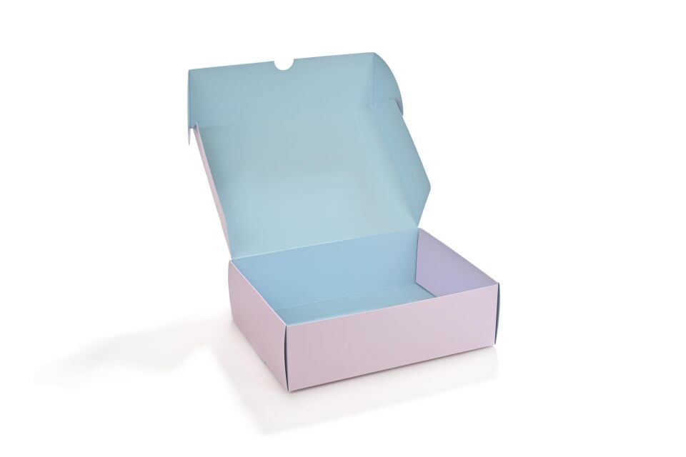 Kurabiye Kutusu Pembe-Mavi 23 x 17 cm 25 Adet