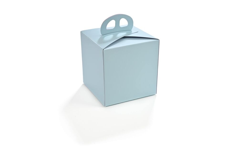 Pasta Kabı Pembe-Mavi 10 x 10 cm 100 Adet