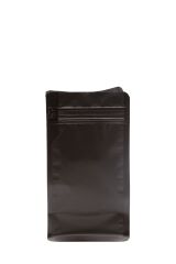 Flat Bottom Düz Tabanlı Mat Siyah Önden Kilitli Ambalaj 11,5x21,5+4 cm-250 gr 1.000 Adet