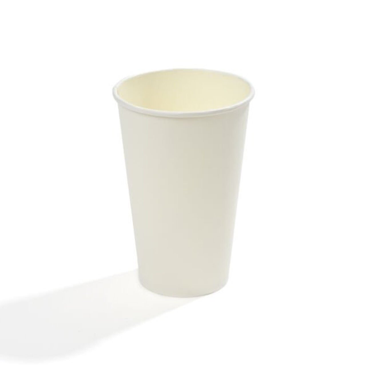 16 OZ Single Wall Karton Bardak (Beyaz) 50 Adet