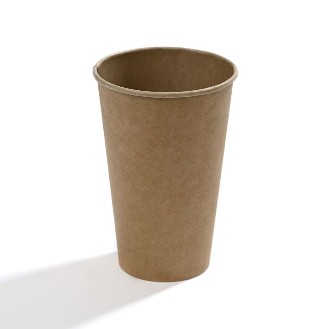 16 OZ Single Wall Karton Bardak (Kraft) 50 Adet