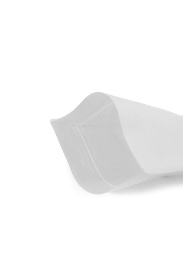 Pencereli Beyaz Kraft Kilitli Doypack Ambalaj 13x22,5+3,5 cm-250 gr. 50 Adet