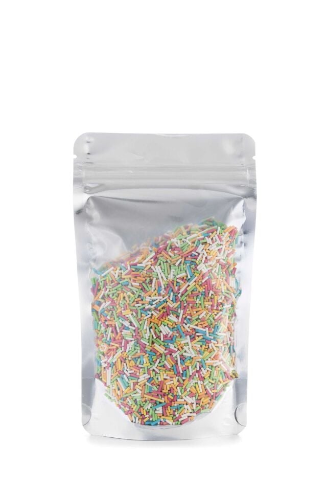 Ön Şeffaf Arka Metalize Kilitli Doypack Ambalaj 18 x 29 + 4,5 cm - 750 gr. 50 Adet