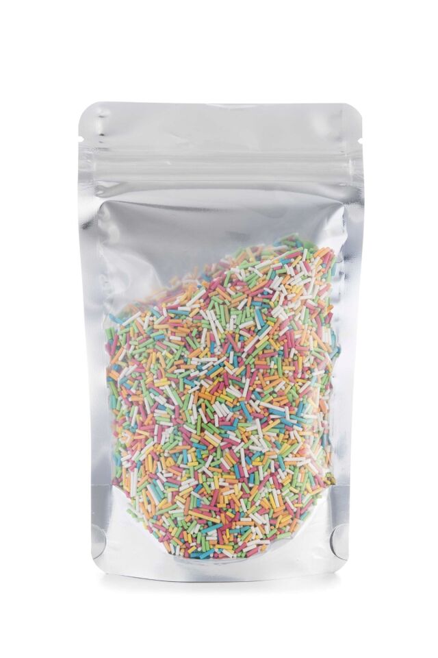 Ön Şeffaf Arka Metalize Kilitli Doypack Ambalaj 25 x 34 + 6 cm - 1500 gr. 50 Adet