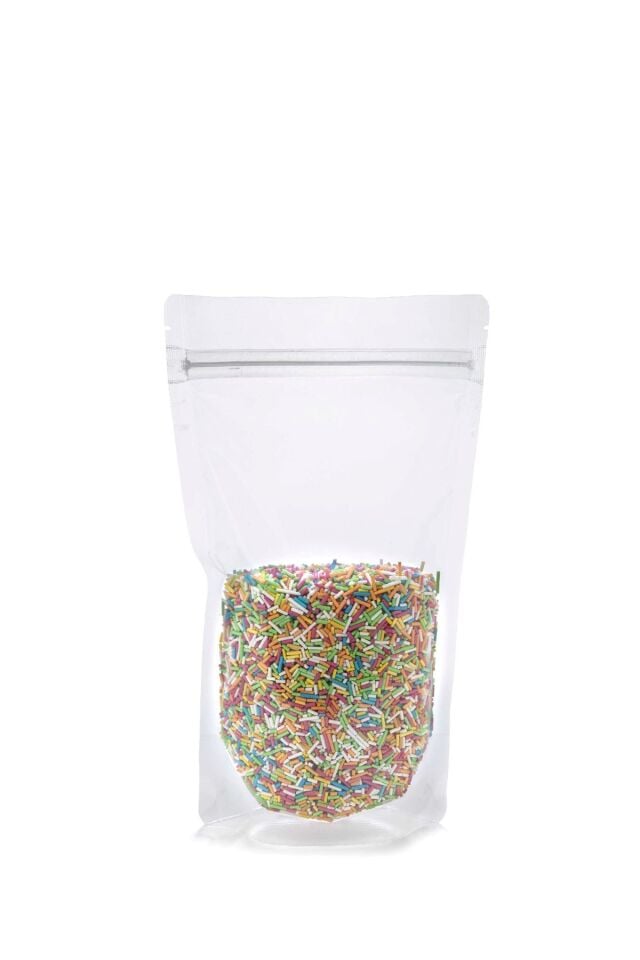 Şeffaf Kilitli Doypack Ambalaj 16 x 27 + 4 cm - 500 gr. 1500 Adet
