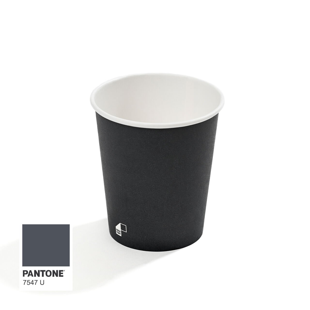 8 OZ Single Wall Baskılı Karton Bardak (Antrasit)