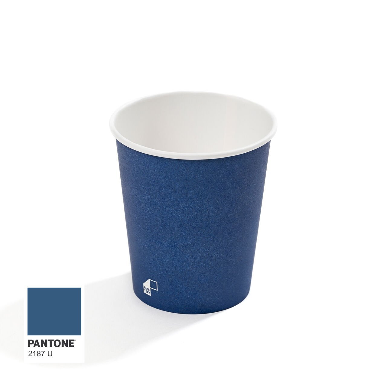 8 oz Single Wall Baskılı Karton Bardak (Lacivert)