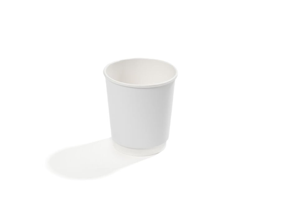 8 OZ Double Wall Karton Bardak (Beyaz) 50 Adet
