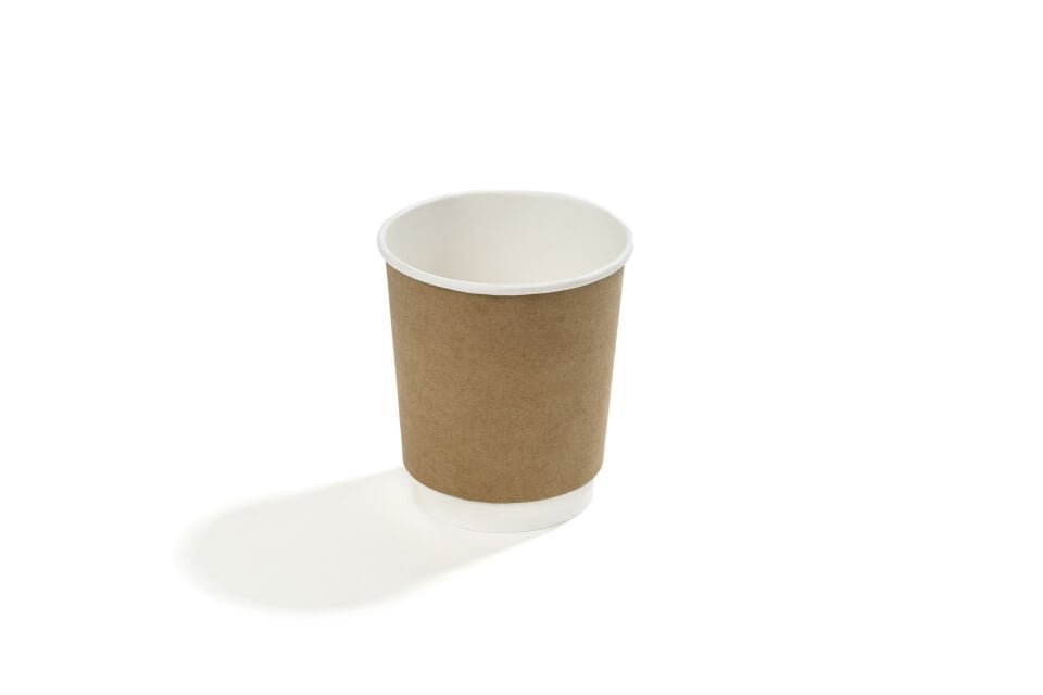 8 OZ Double Wall Karton Bardak (Kraft) 50 Adet