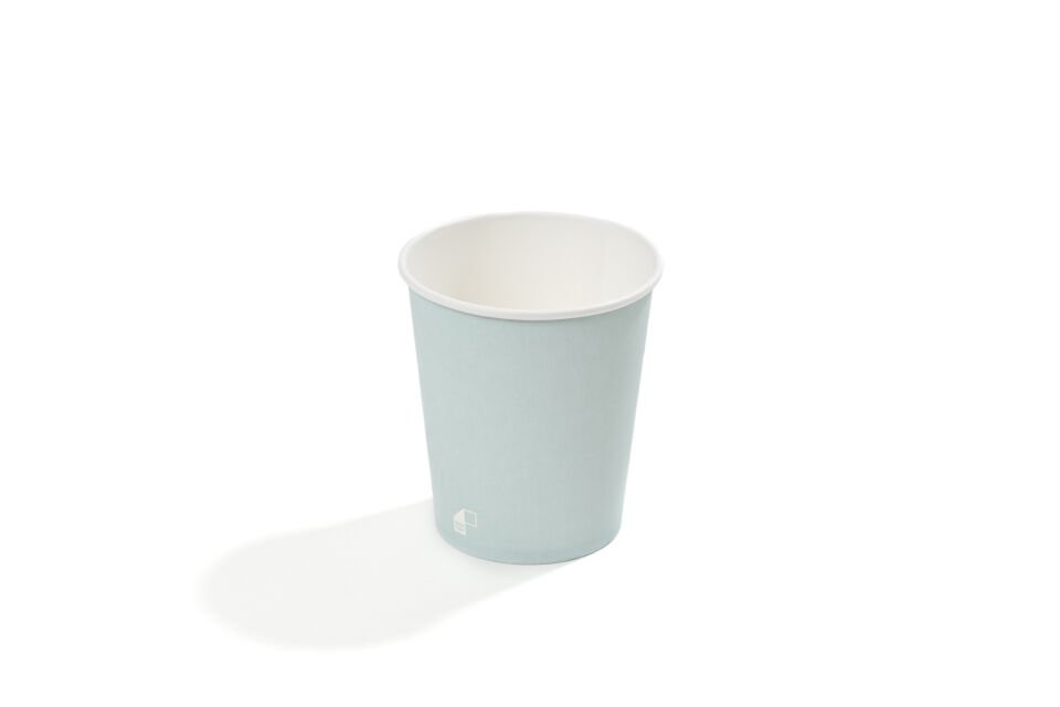 8 oz Single Wall Baskılı Karton Bardak (Açık Mavi) 50 Adet