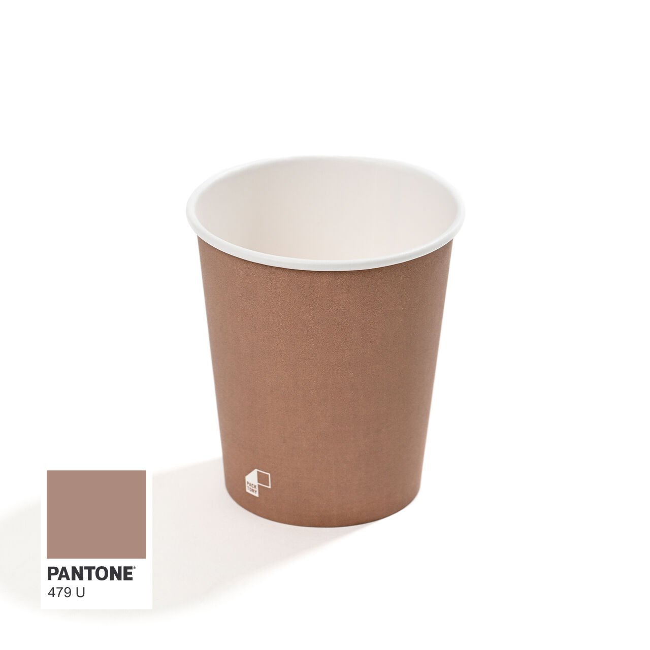 8 oz Single Wall Baskılı Karton Bardak (Kahverengi) 50 Adet