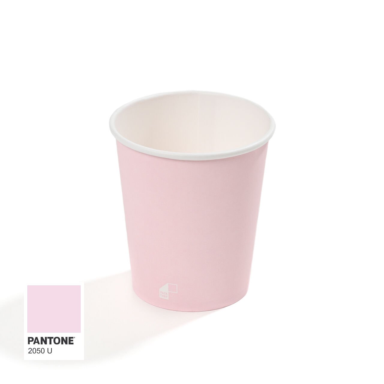 8 oz Single Wall Baskılı Karton Bardak (Pembe)