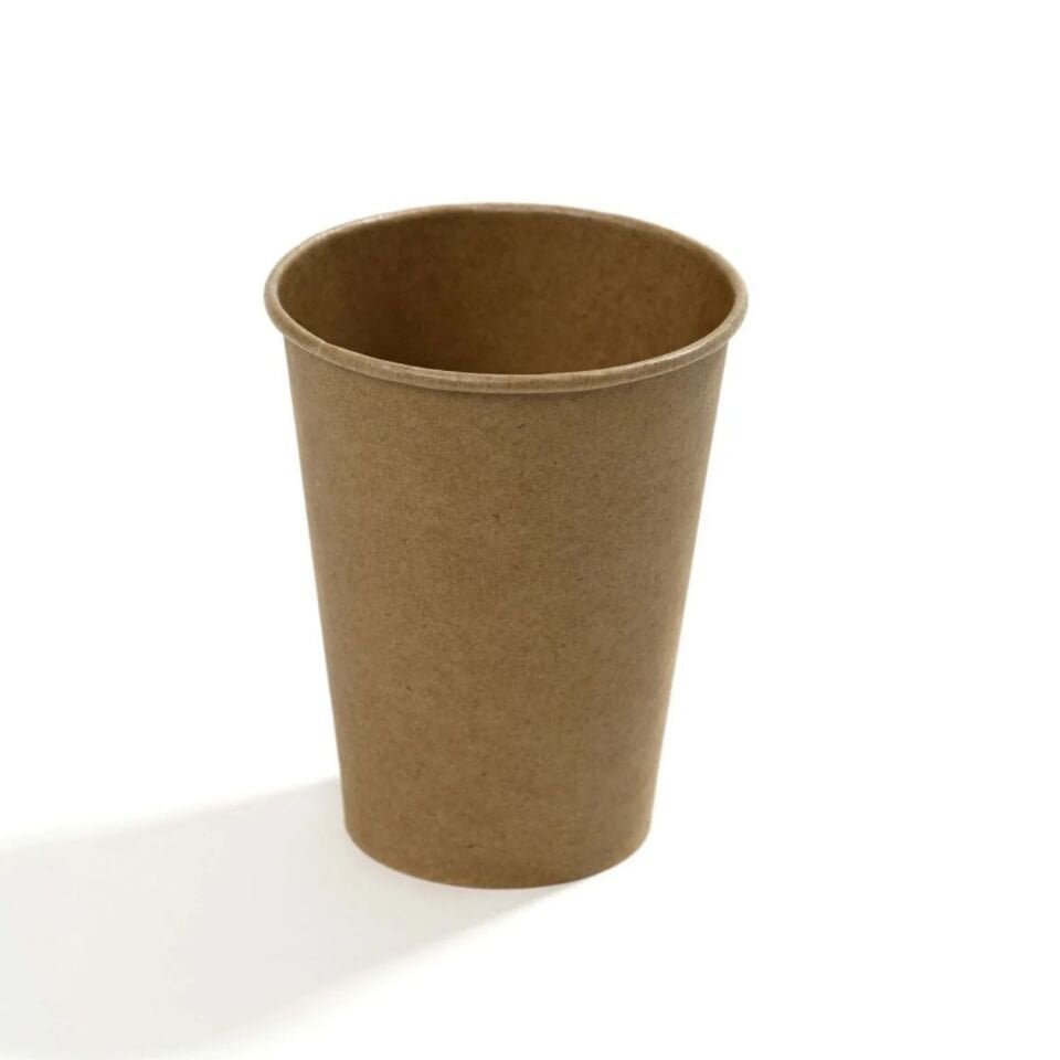 14 oz Single Wall Karton Bardak (Kraft) 50 Adet
