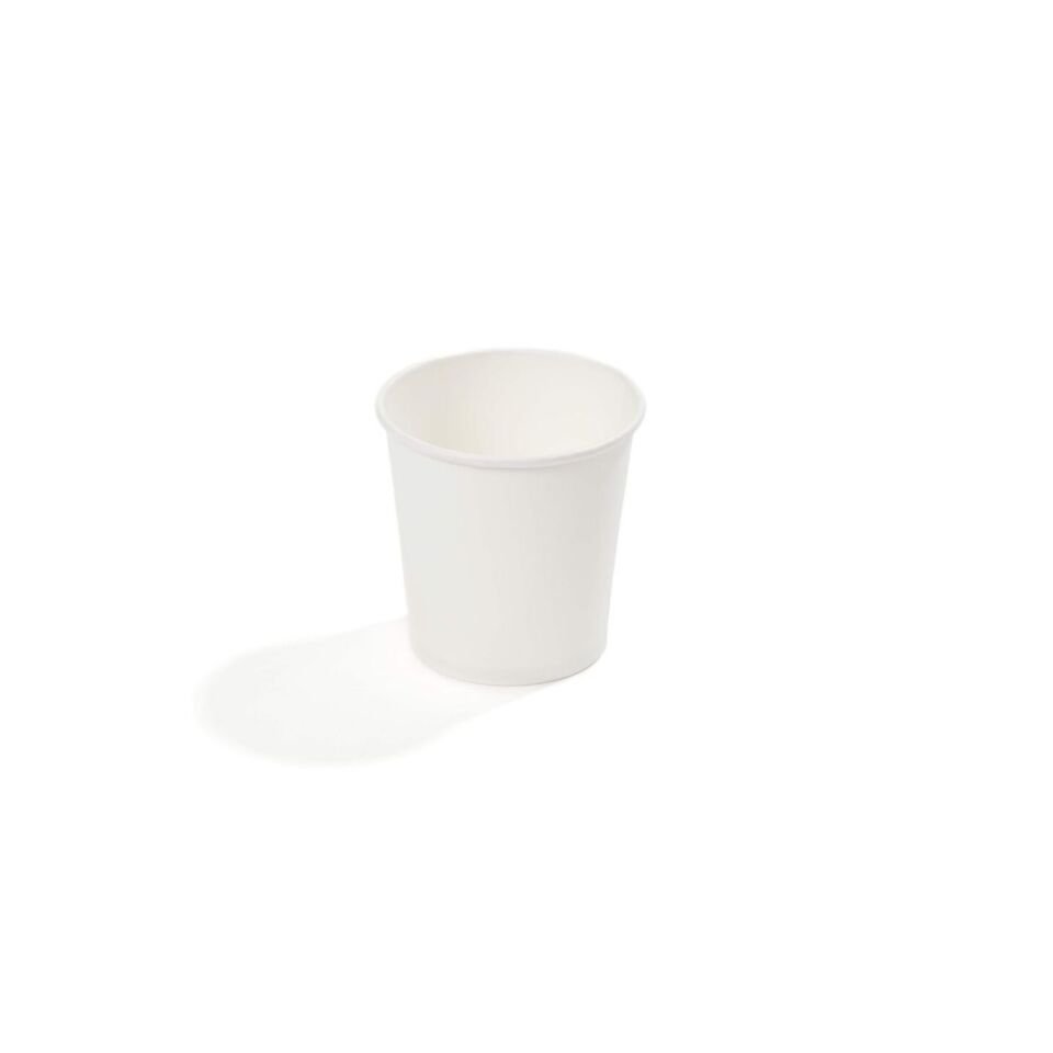 4 OZ Single Wall Karton Bardak (Beyaz)