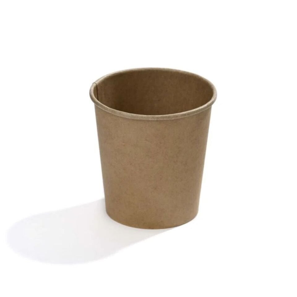 7 oz Single Wall Karton Bardak (Kraft) 3000 Adet