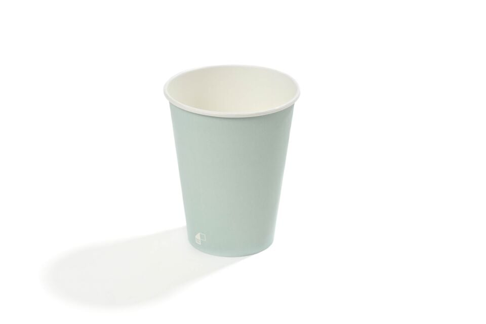 14 oz Single Wall Baskılı Karton Bardak (Açık Mavi) 50 Adet