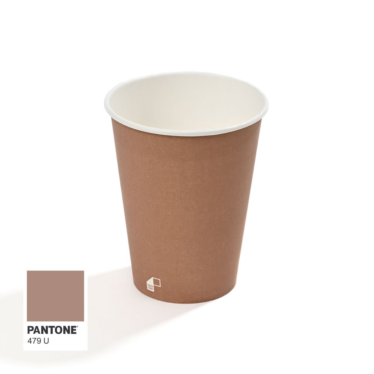 14 oz Single Wall Baskılı Karton Bardak (Kahverengi) 50 Adet