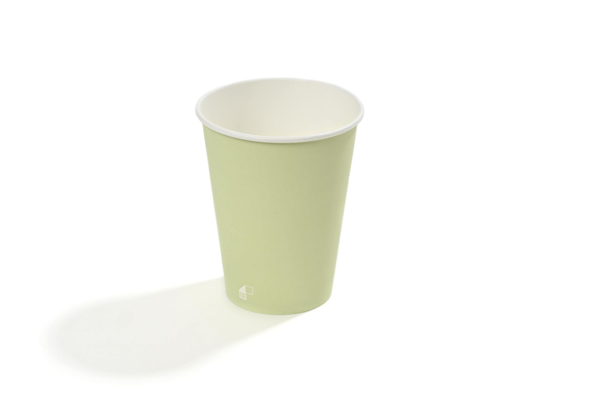 14 OZ Single Wall Baskılı Karton Bardak (Açık Yeşil) 50 Adet