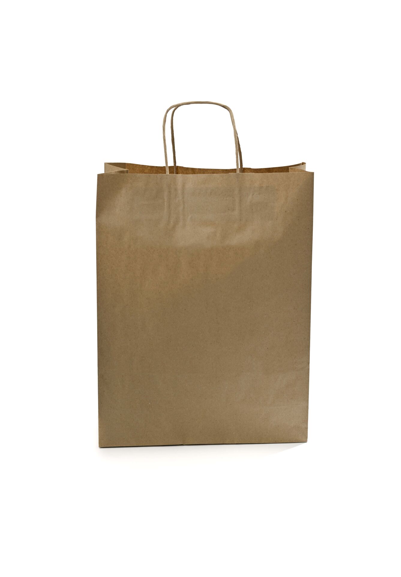 Kağıt Çanta Burgu Saplı 31x41x12cm(Körük) - Kraft 25 Adet