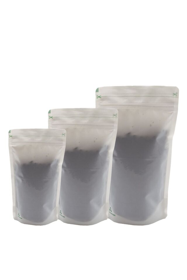 Geri Dönüştürülebilir Beyaz Doypack 13x22,5+3,5 cm-250 gr. 50 Adet