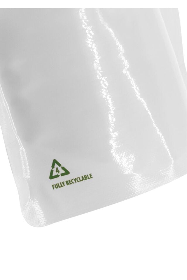Geri Dönüştürülebilir Beyaz Doypack 13 X 22,5 + 3,5 cm -  250 gr. 2250 Adet